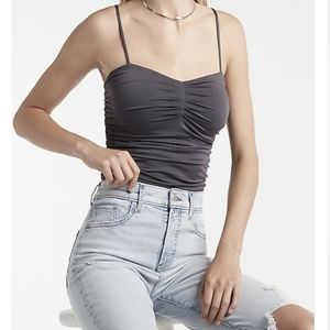 NWT Express Ruched Body Contour Thong Bodysuit